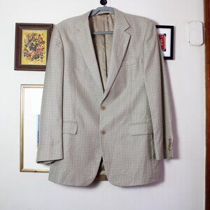 Vintage Biege Brooks Brothers Sport Coat 41L - Silk/Wool Blend